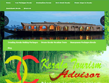 Tablet Screenshot of keralatourismadvisor.com